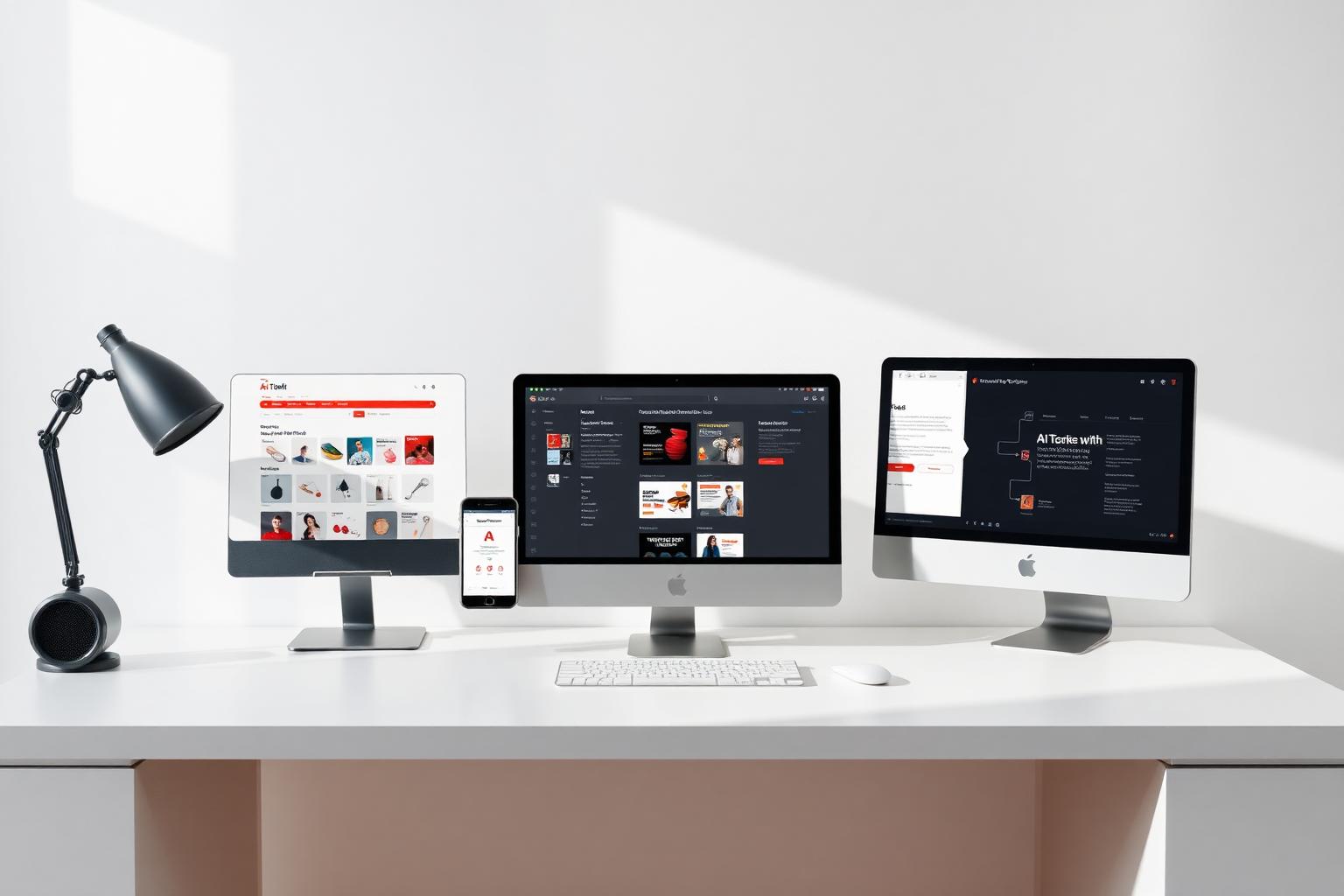 Examples of a website, app, content and automation built with AI